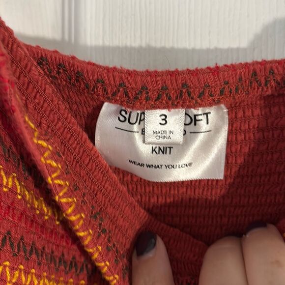 Torrid orange soft knit romper size 3 - Picture 3 of 4